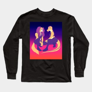 Anthro Sunset Doggo & Crocco Long Sleeve T-Shirt